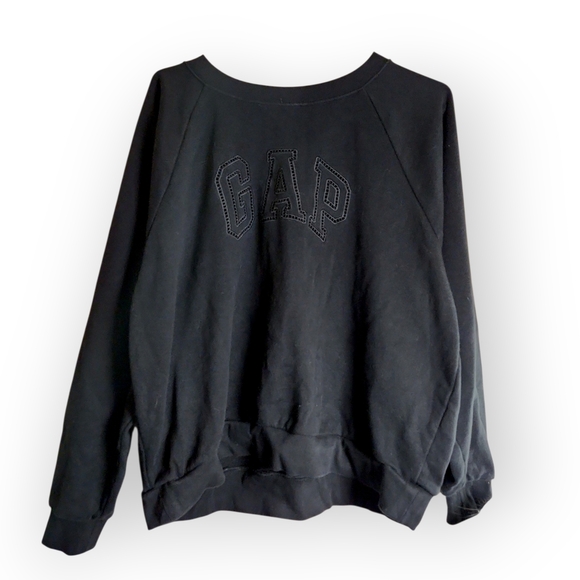 GAP Womena Large Classic Black Crewneck Top - Picture 1 of 4